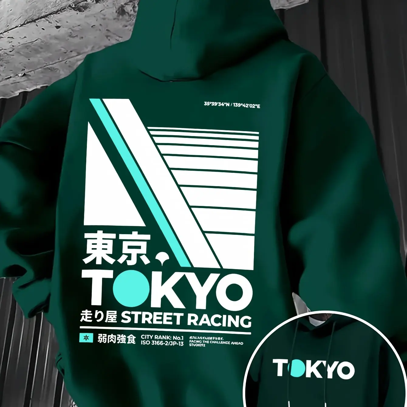 Hoodie Pria Cetak Dua Sisi Ret - Street Fashion In Tokyo ulasan dan harga