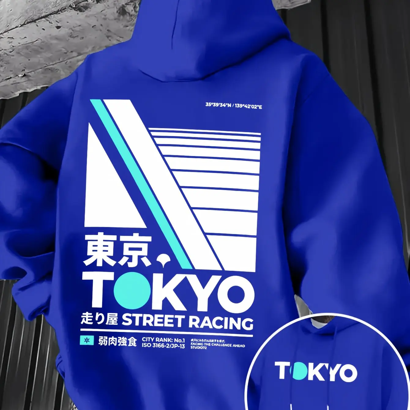 Hoodie Pria Cetak Dua Sisi Ret - Street Fashion In Tokyo ulasan dan harga