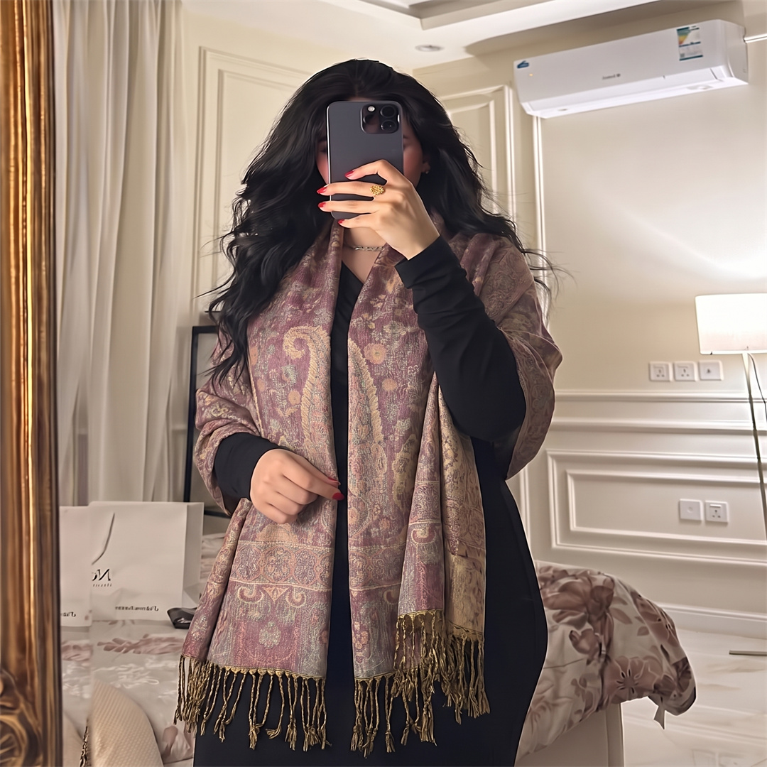 Selendang Paisley Jacquard Ber - Street Fashion Hijab ulasan dan harga