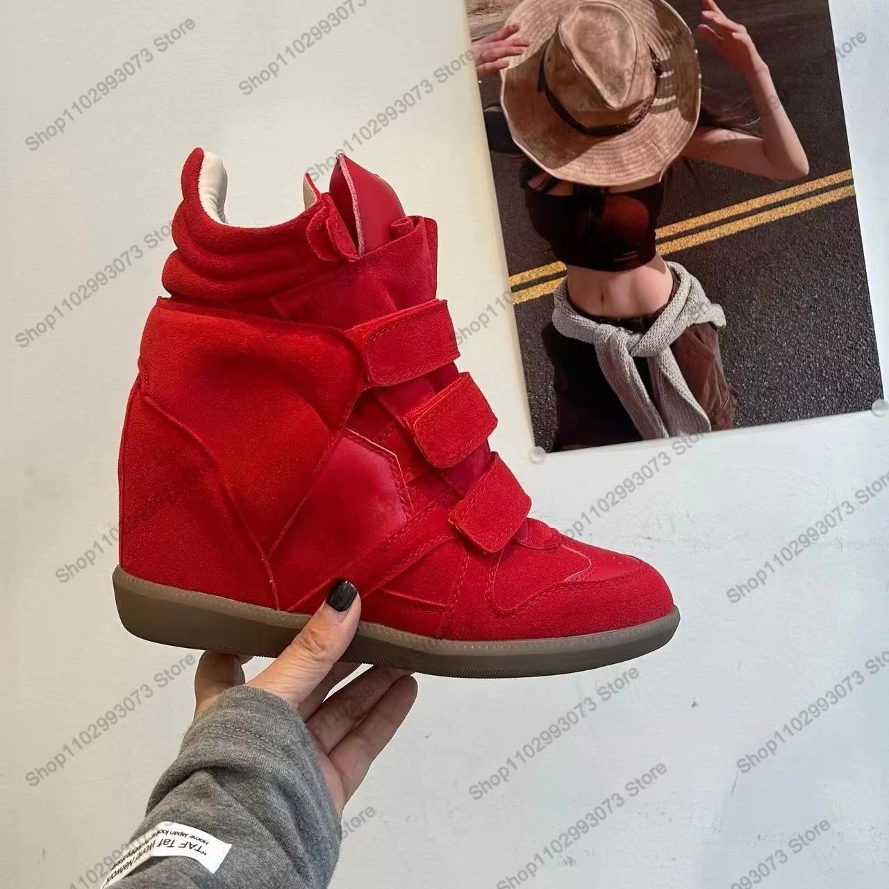 Sepatu Sneakers Wanita Hak Tin - Street Fashion Walk ulasan dan harga