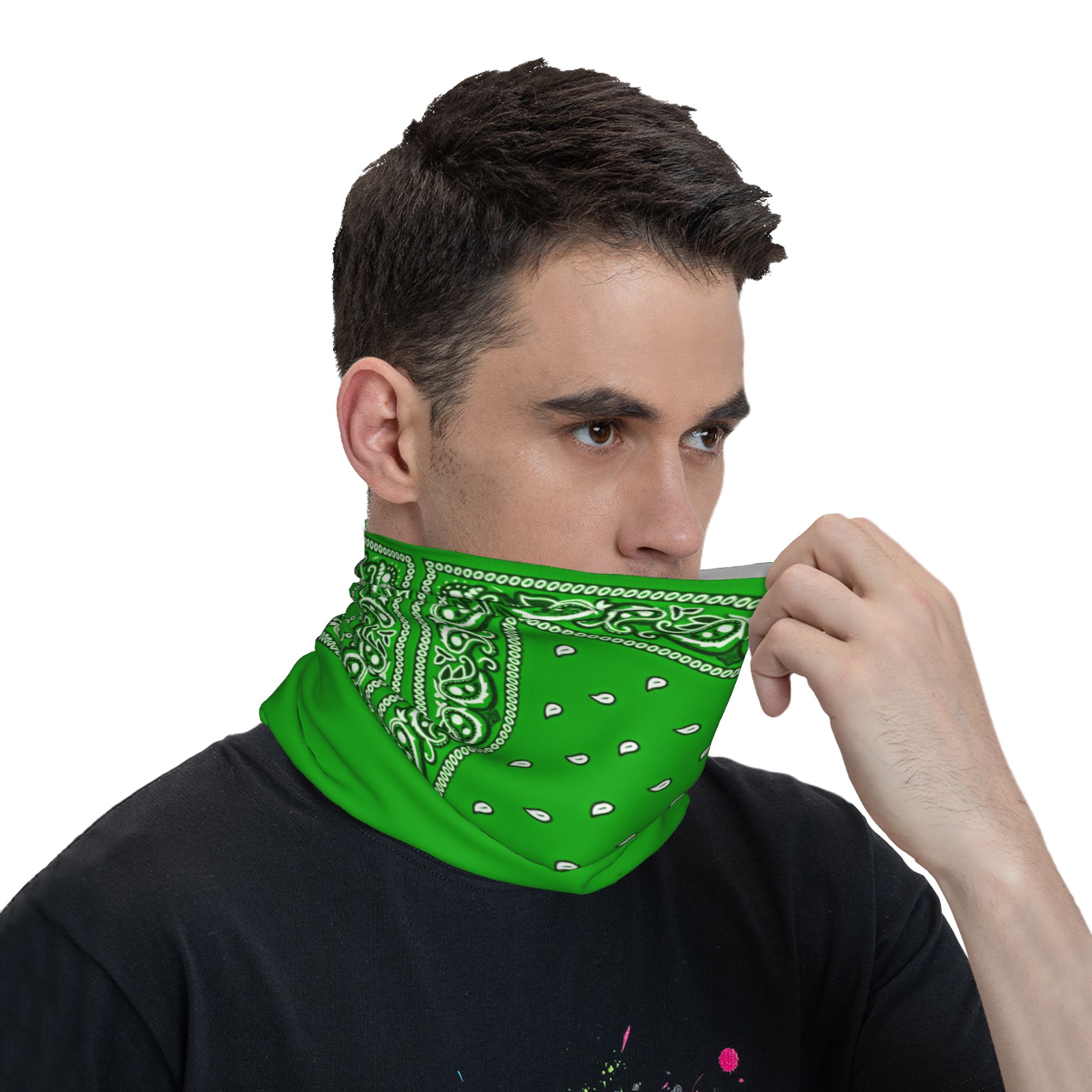 Bandana Hijau Keren, Masker Be - Balaclava Face Mask ulasan dan harga