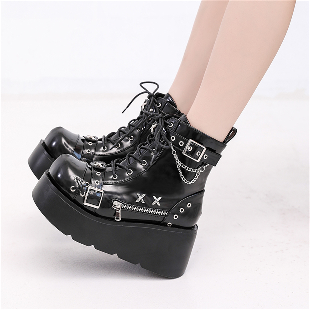 Sepatu Bot Pergelangan Kaki Pl - Girl Fashion Street ulasan dan harga