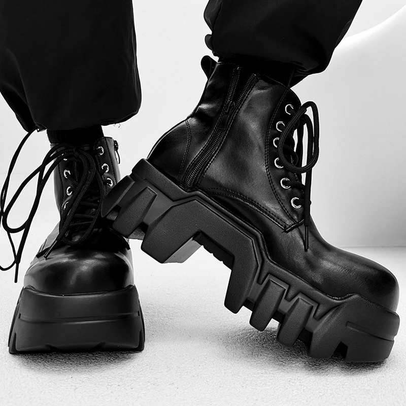 Sepatu bot pria fashion mewah  - Street Fashion Designer ulasan dan harga
