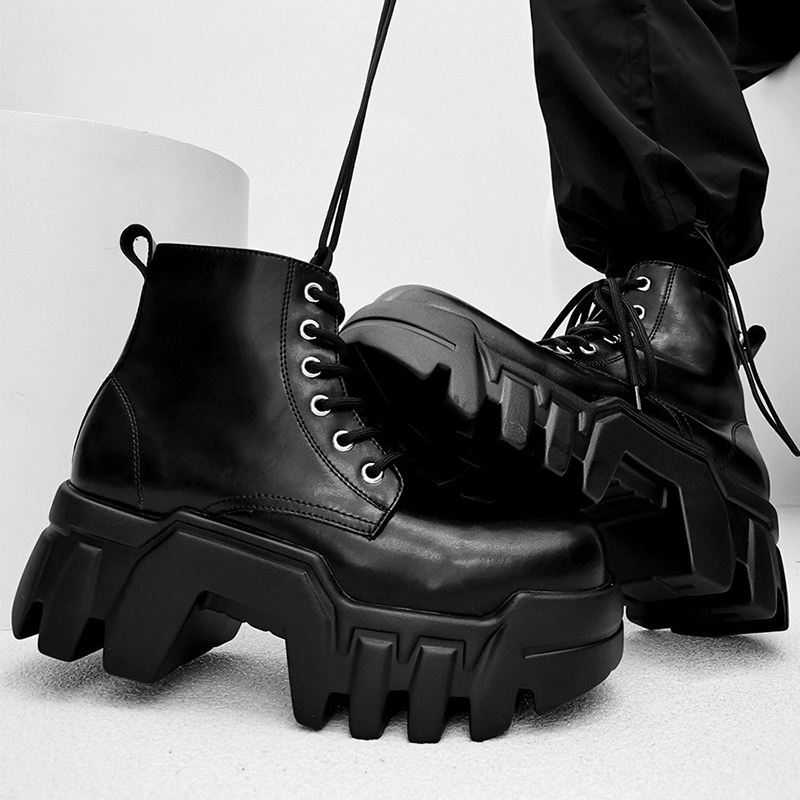 Sepatu bot pria fashion mewah  - Street Fashion Designer ulasan dan harga