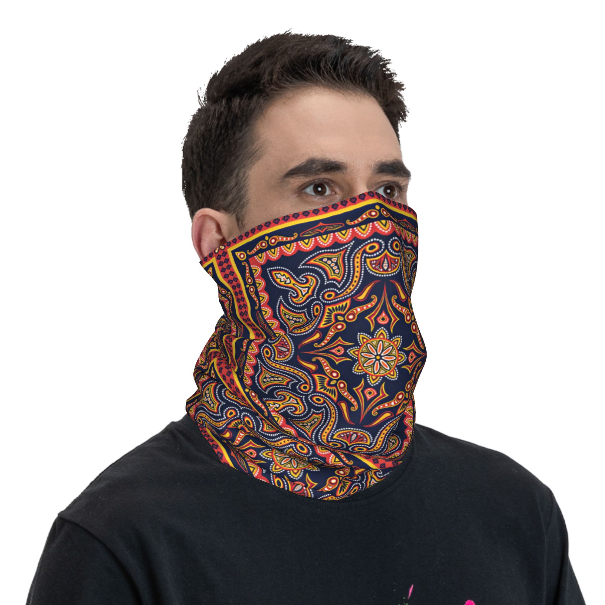 Penutup Leher Motif Etnik Trib - Balaclava Face Mask ulasan dan harga